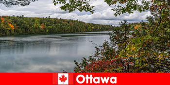 Kempingezés a nagy szabadban a turisták számára lehetséges Ottawa Kanada