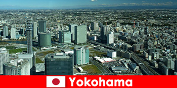 Cél Yokohama Japán egy mágnes metropolisz sok turista számára
