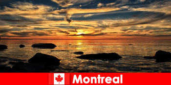 Tengerparti tenger és sok természet tapasztalat turisták Montreal Kanada
